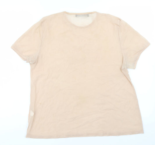 Womens UK Size 10 Misspap Pink Basic T-Shirt