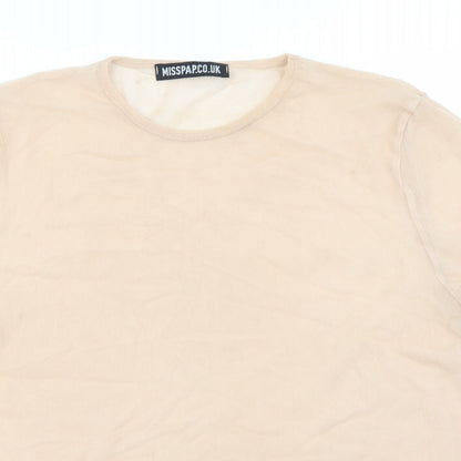 Womens UK Size 10 Misspap Pink Basic T-Shirt