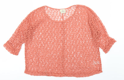 Womens UK Size 16 NEXT Orange Pullover Jumper