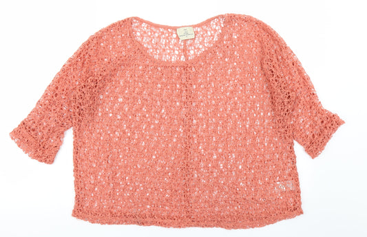 Womens UK Size 16 NEXT Orange Pullover Jumper