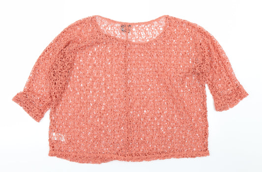 Womens UK Size 16 NEXT Orange Pullover Jumper