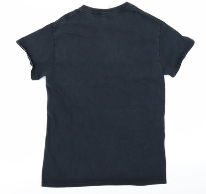 Mens UK Size S Gildan Black  T-Shirt