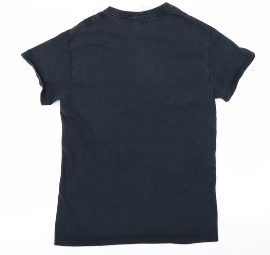 Mens UK Size S Gildan Black  T-Shirt
