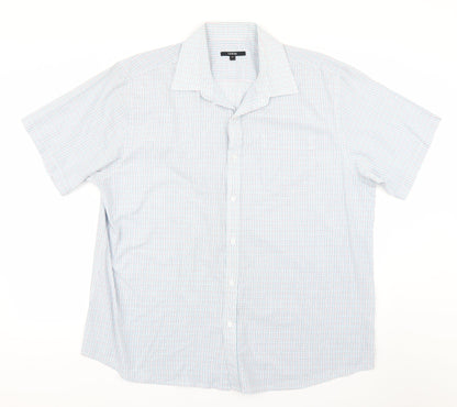 George Womens Blue Check  Basic Button-Up Size 18