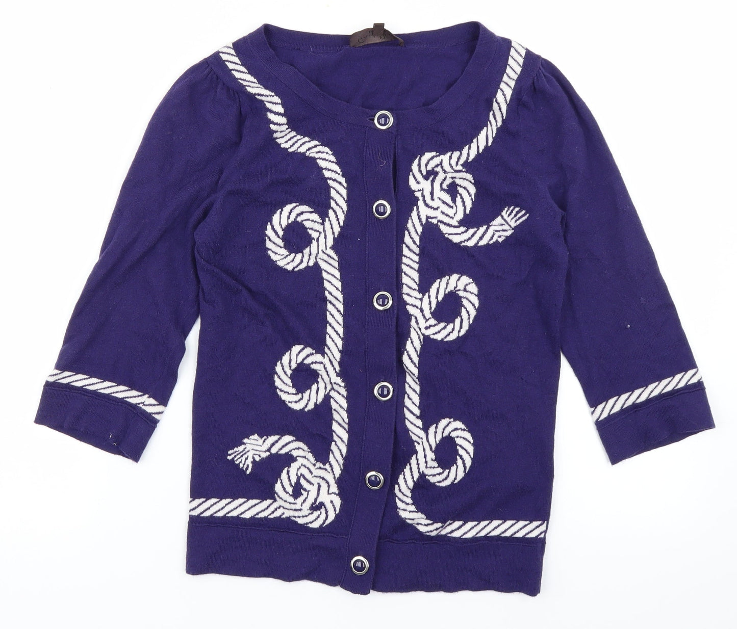 Womens UK Size XS Great Plains Purple Cardigan Jumper