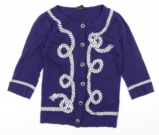 Womens UK Size XS Great Plains Purple Cardigan Jumper