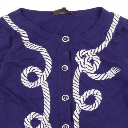 Womens UK Size XS Great Plains Purple Cardigan Jumper