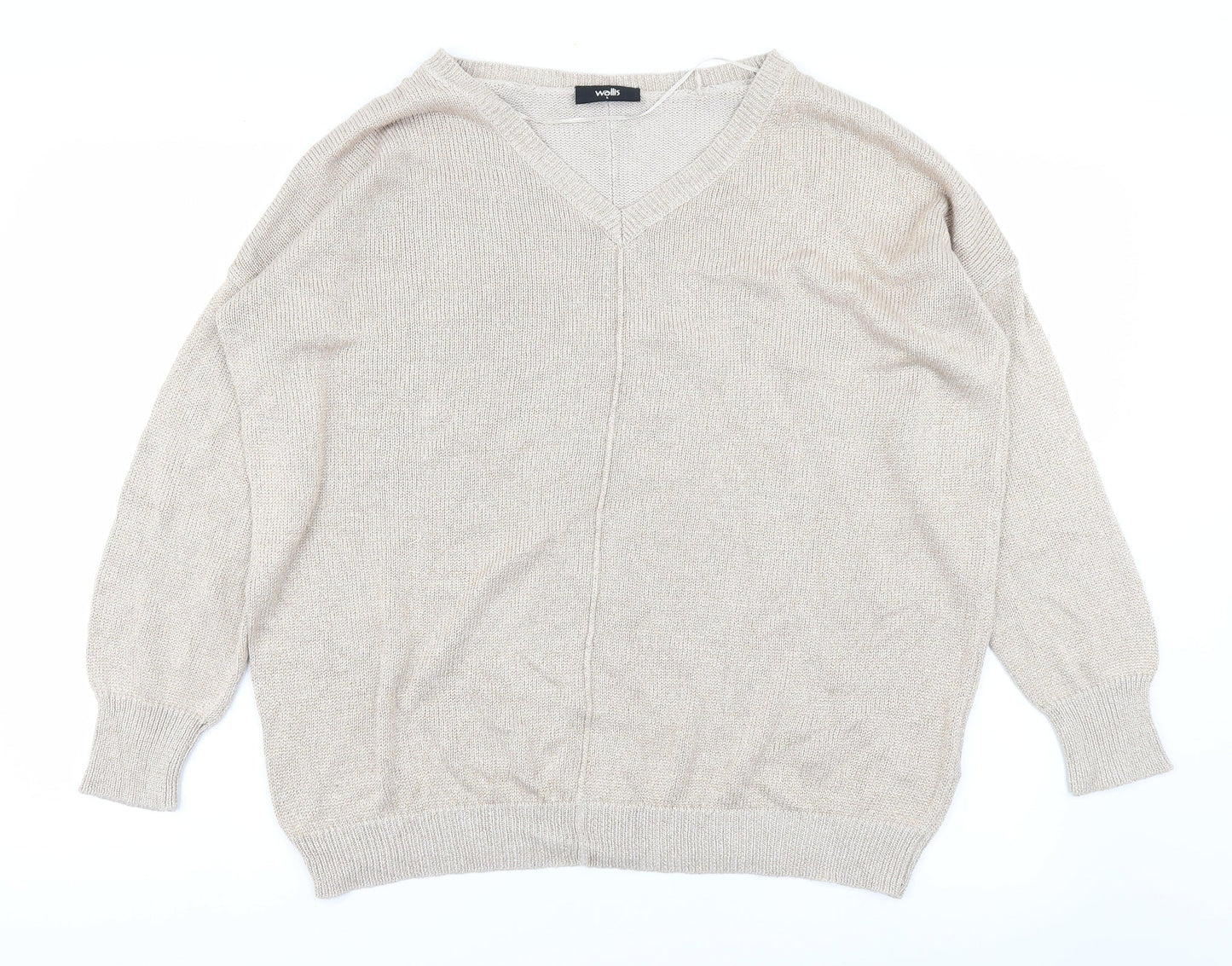 Womens UK Size L Wallis Gold Pullover Jumper
