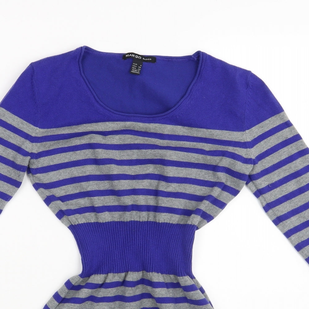 Womens UK Size S Mango Multicoloured Pullover Jumper