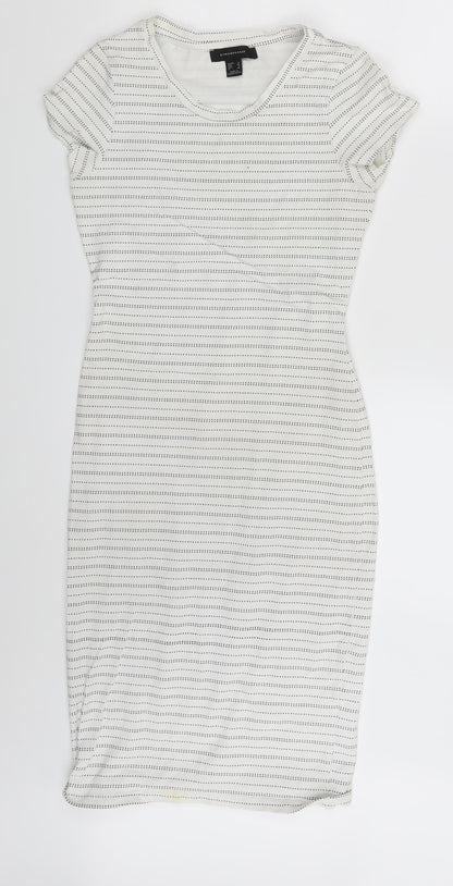 Atmosphere Womens White Polka Dot  Fit & Flare  Size 8