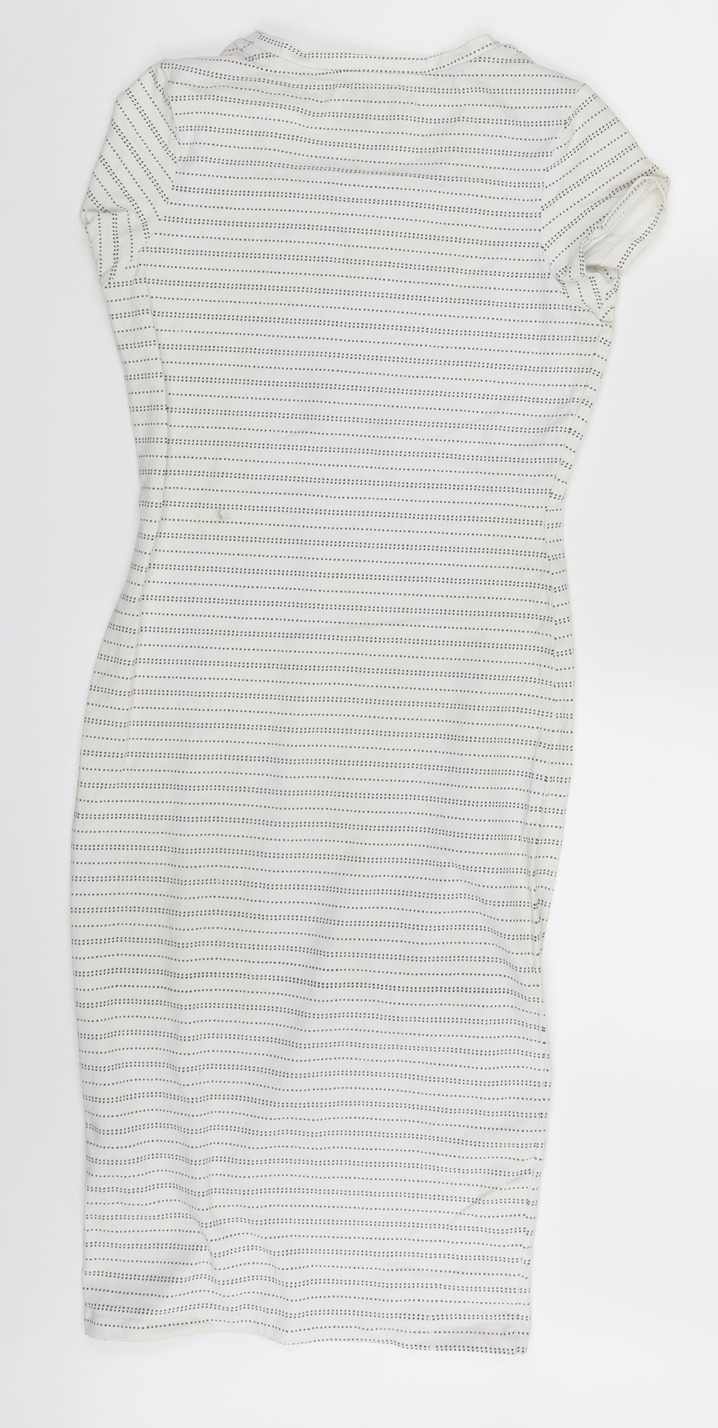 Atmosphere Womens White Polka Dot  Fit & Flare  Size 8