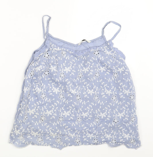 George Womens Blue Floral  Camisole Blouse Size 10