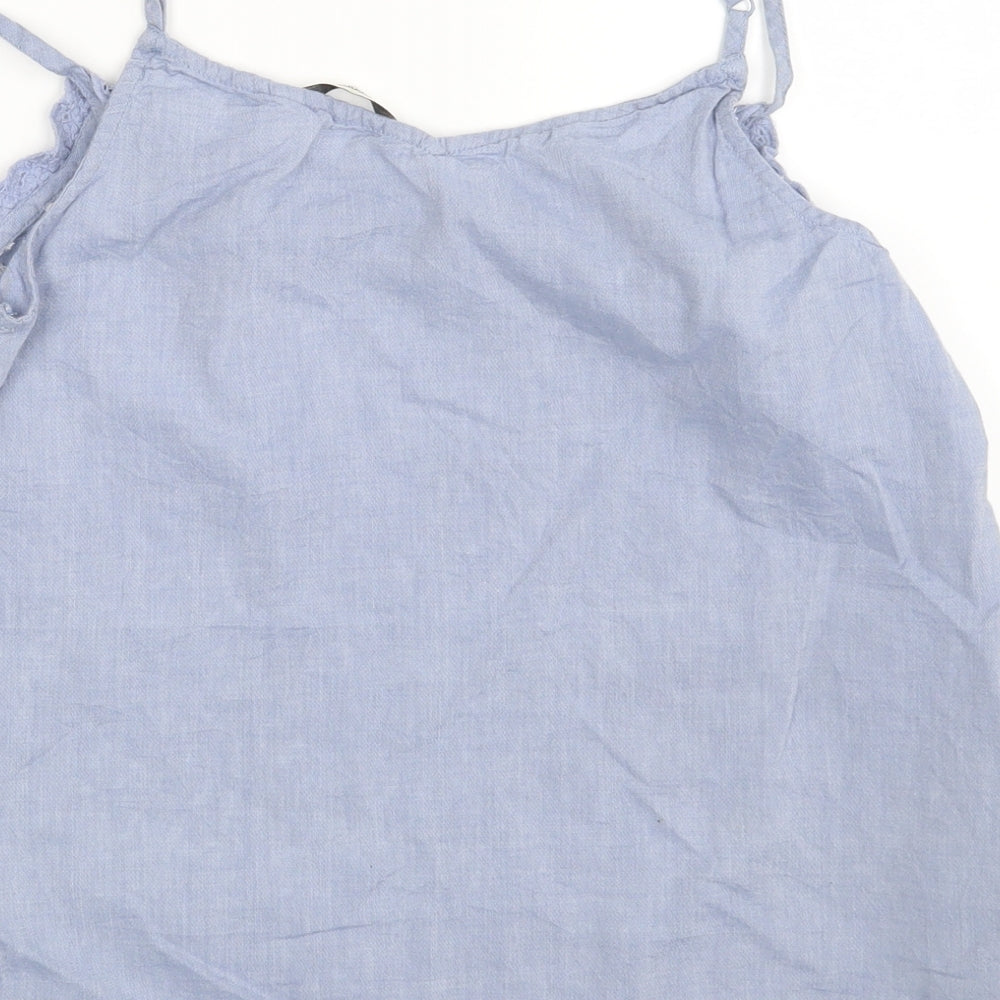 George Womens Blue Floral  Camisole Blouse Size 10