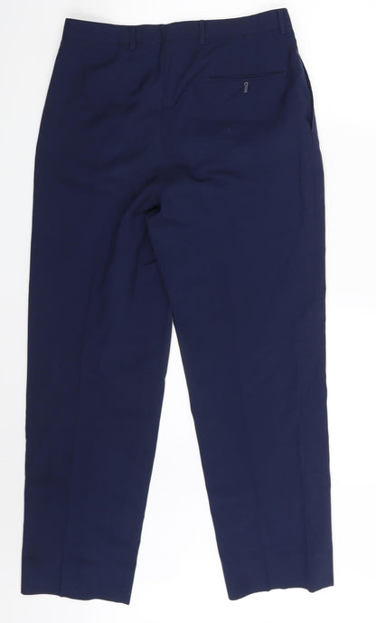 Womens UK Size One Size Preworn Regular Fit  Blue Trousers