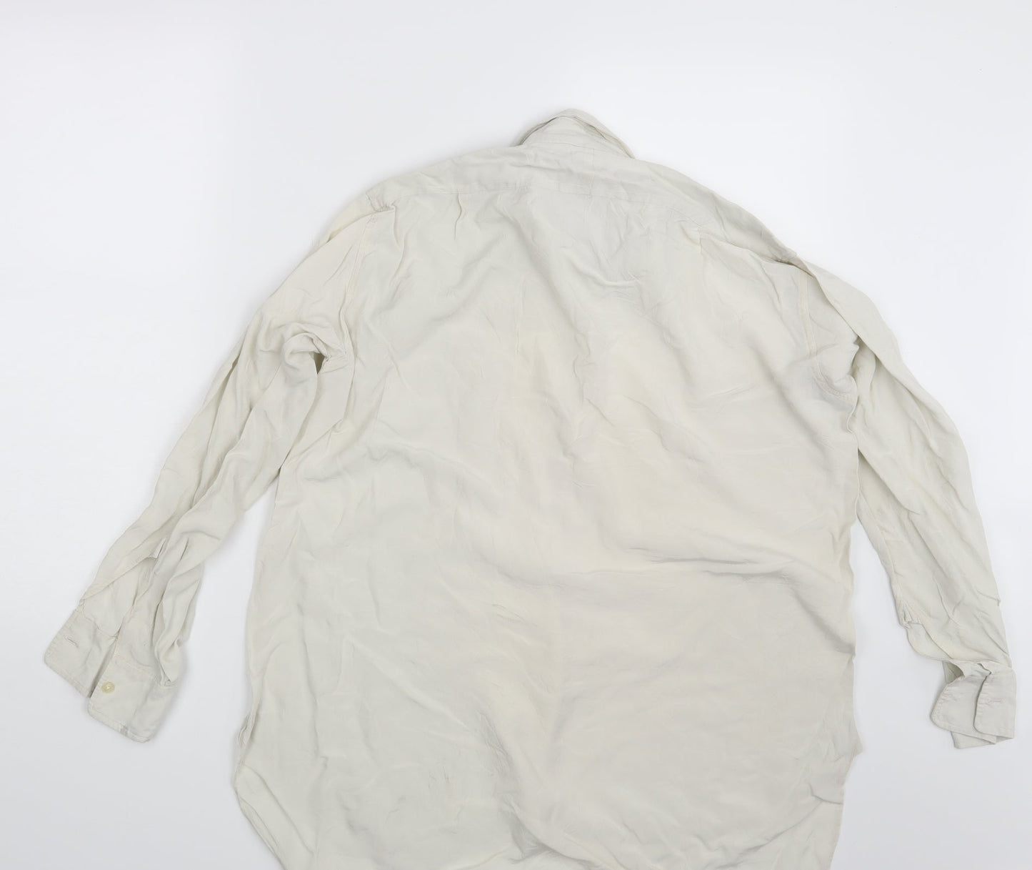 Tabaro Womens Ivory   Basic Button-Up One Size