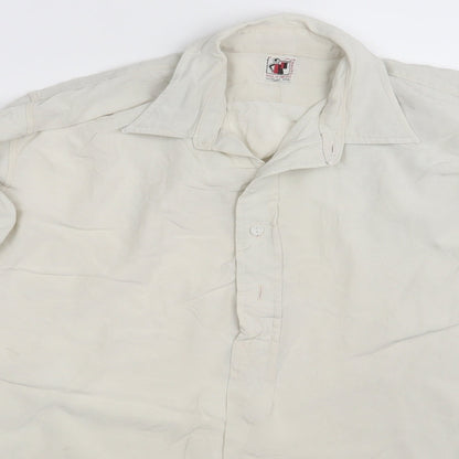 Tabaro Womens Ivory   Basic Button-Up One Size