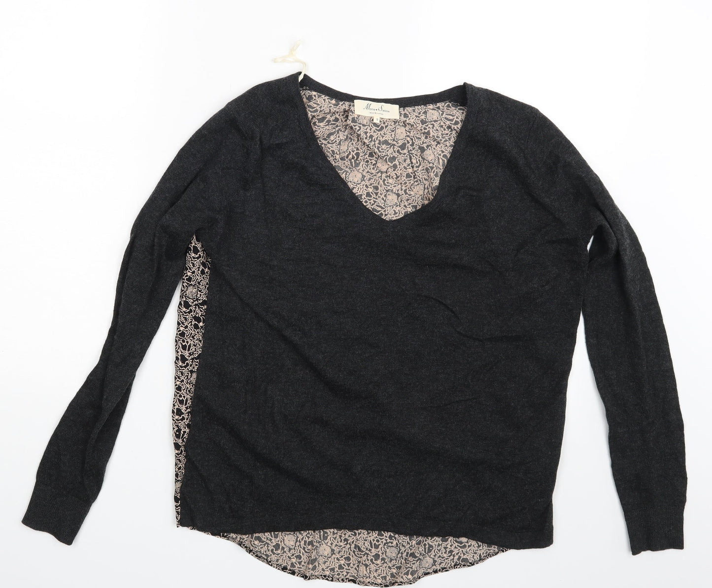 Womens UK Size S Marie Sixtine Grey Pullover Jumper