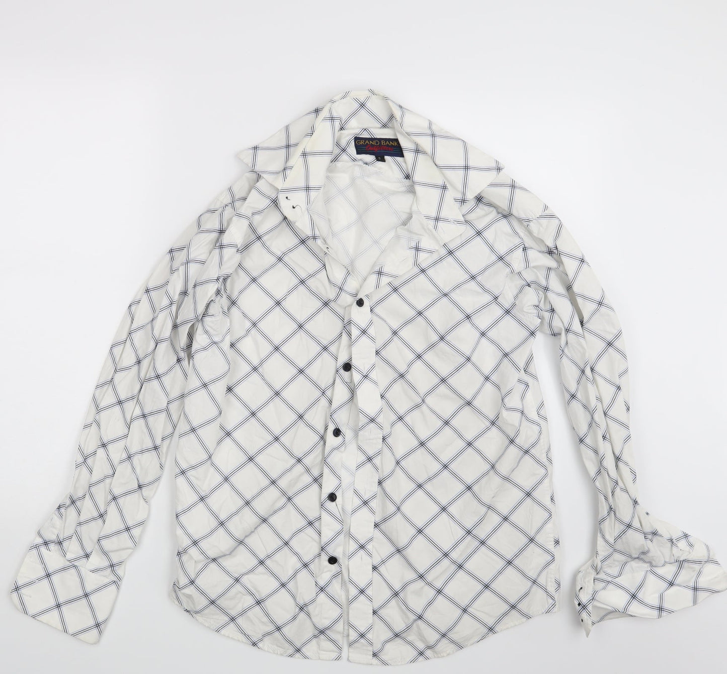 Mens UK Size S Grand Banks White  Button-Up Long Sleeve Casual Shirt