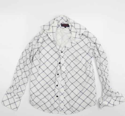 Mens UK Size S Grand Banks White  Button-Up Long Sleeve Casual Shirt