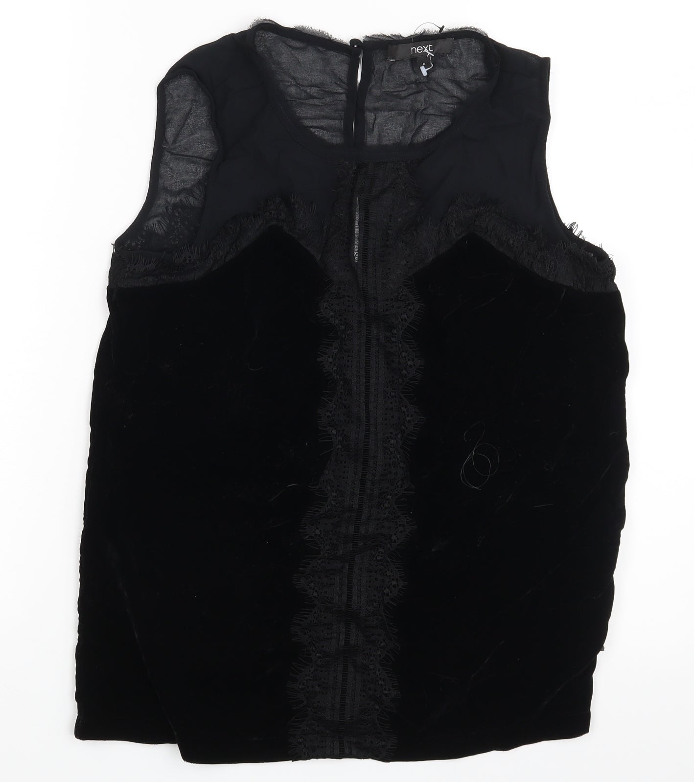 Womens UK Size 6 NEXT Black Basic Blouse