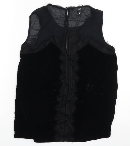 Womens UK Size 6 NEXT Black Basic Blouse