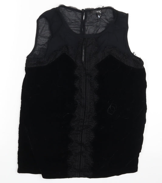 Womens UK Size 6 NEXT Black Basic Blouse