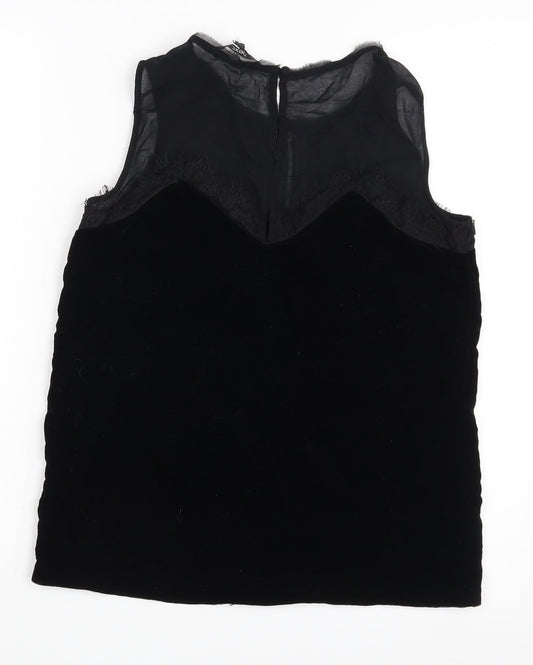 Womens UK Size 6 NEXT Black Basic Blouse
