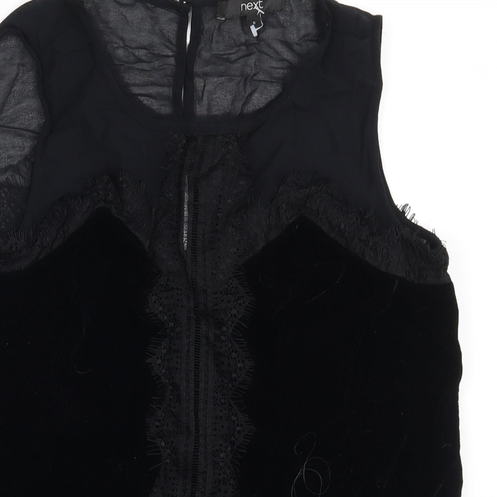 Womens UK Size 6 NEXT Black Basic Blouse