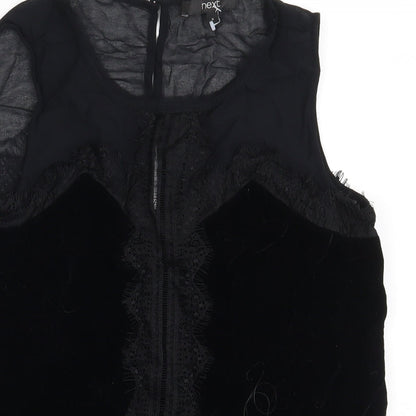 Womens UK Size 6 NEXT Black Basic Blouse