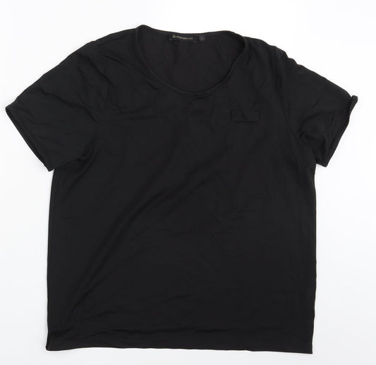 Womens UK Size L Incorporatewear Black Basic T-Shirt
