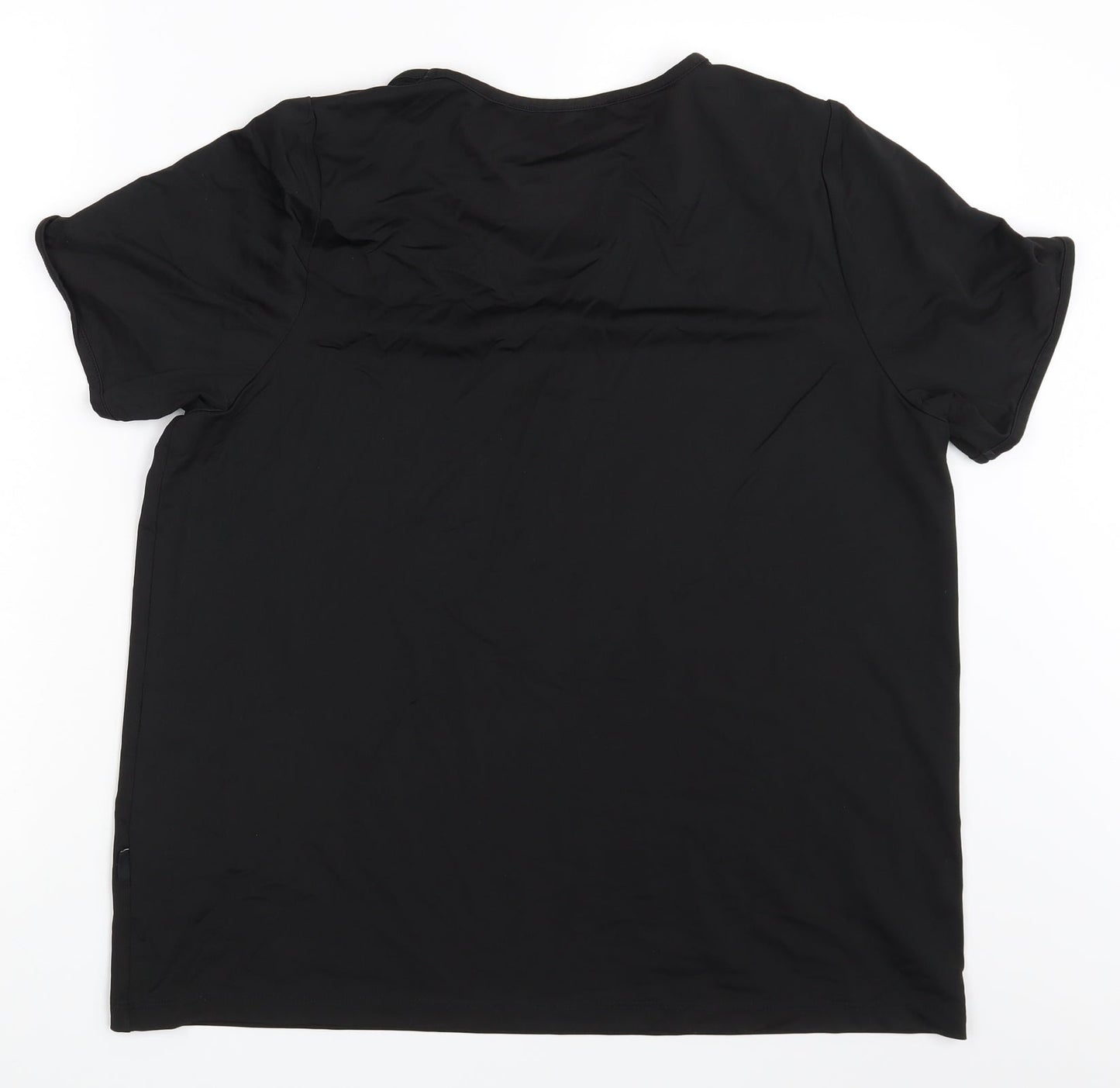 Womens UK Size L Incorporatewear Black Basic T-Shirt