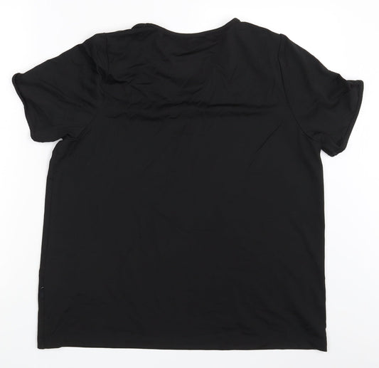 Womens UK Size L Incorporatewear Black Basic T-Shirt