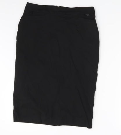 M&S Womens Black   A-Line Skirt Size 8