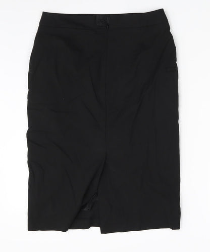 M&S Womens Black   A-Line Skirt Size 8
