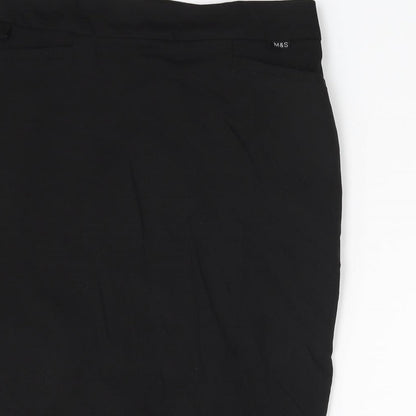 M&S Womens Black   A-Line Skirt Size 8