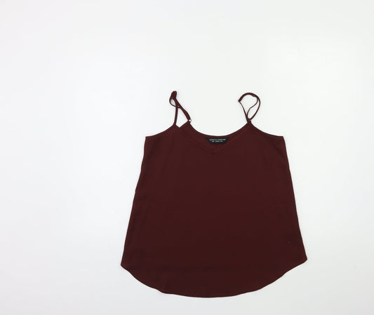Womens UK Size 6 Dorothy Perkins Brown Basic Tank