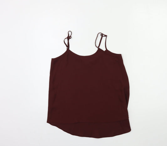 Womens UK Size 6 Dorothy Perkins Brown Basic Tank