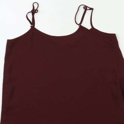 Womens UK Size 6 Dorothy Perkins Brown Basic Tank