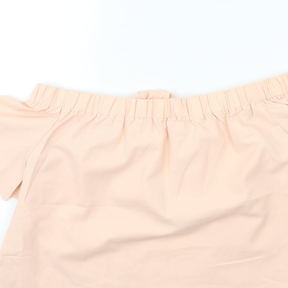 Womens UK Size XS Preworn Pink Basic Blouse