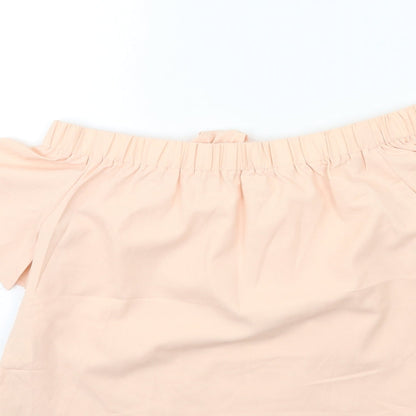 Womens UK Size XS Preworn Pink Basic Blouse