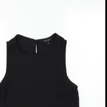 Womens UK Size 10 New Look Black Basic Tank