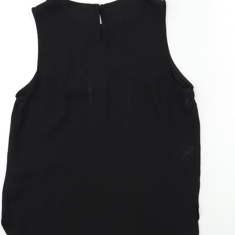 Womens UK Size 10 New Look Black Basic Tank