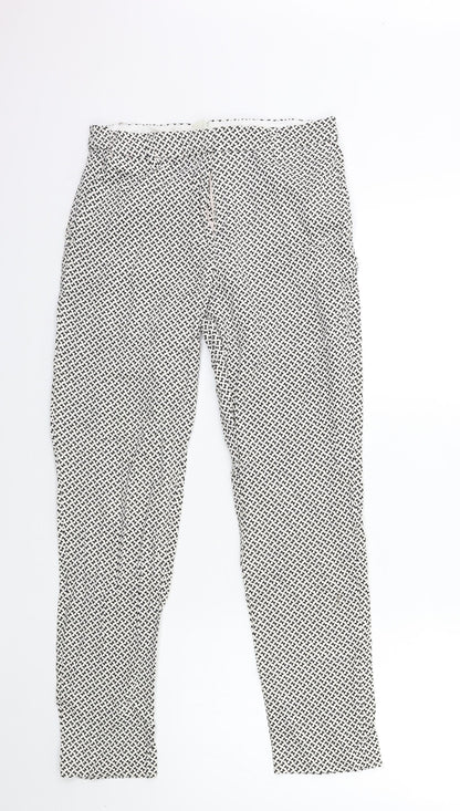 Womens UK Size 8 H&M Regular Fit  White Trousers