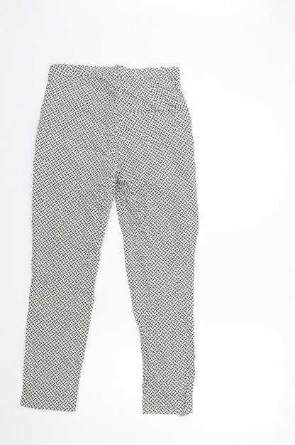 Womens UK Size 8 H&M Regular Fit  White Trousers