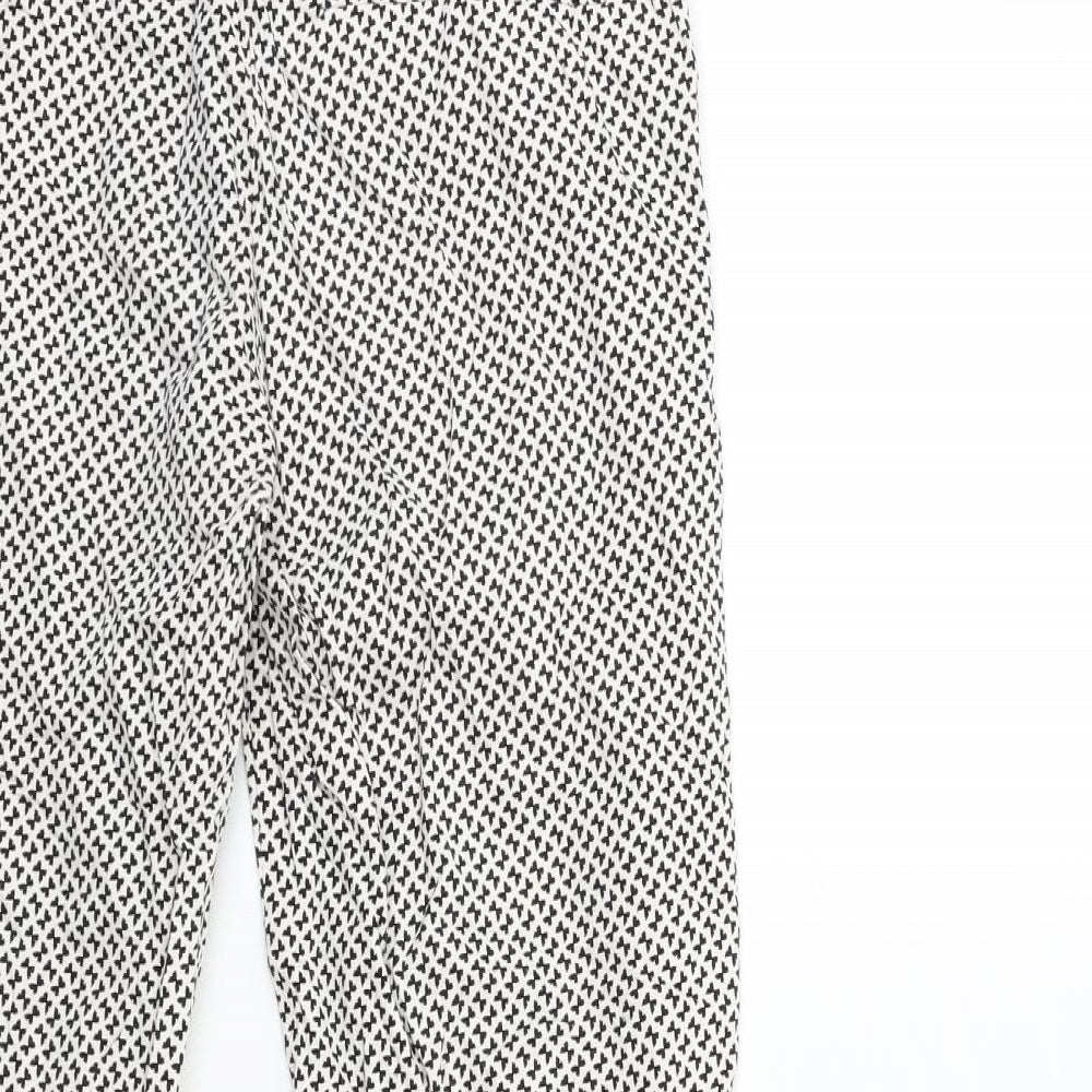 Womens UK Size 8 H&M Regular Fit  White Trousers