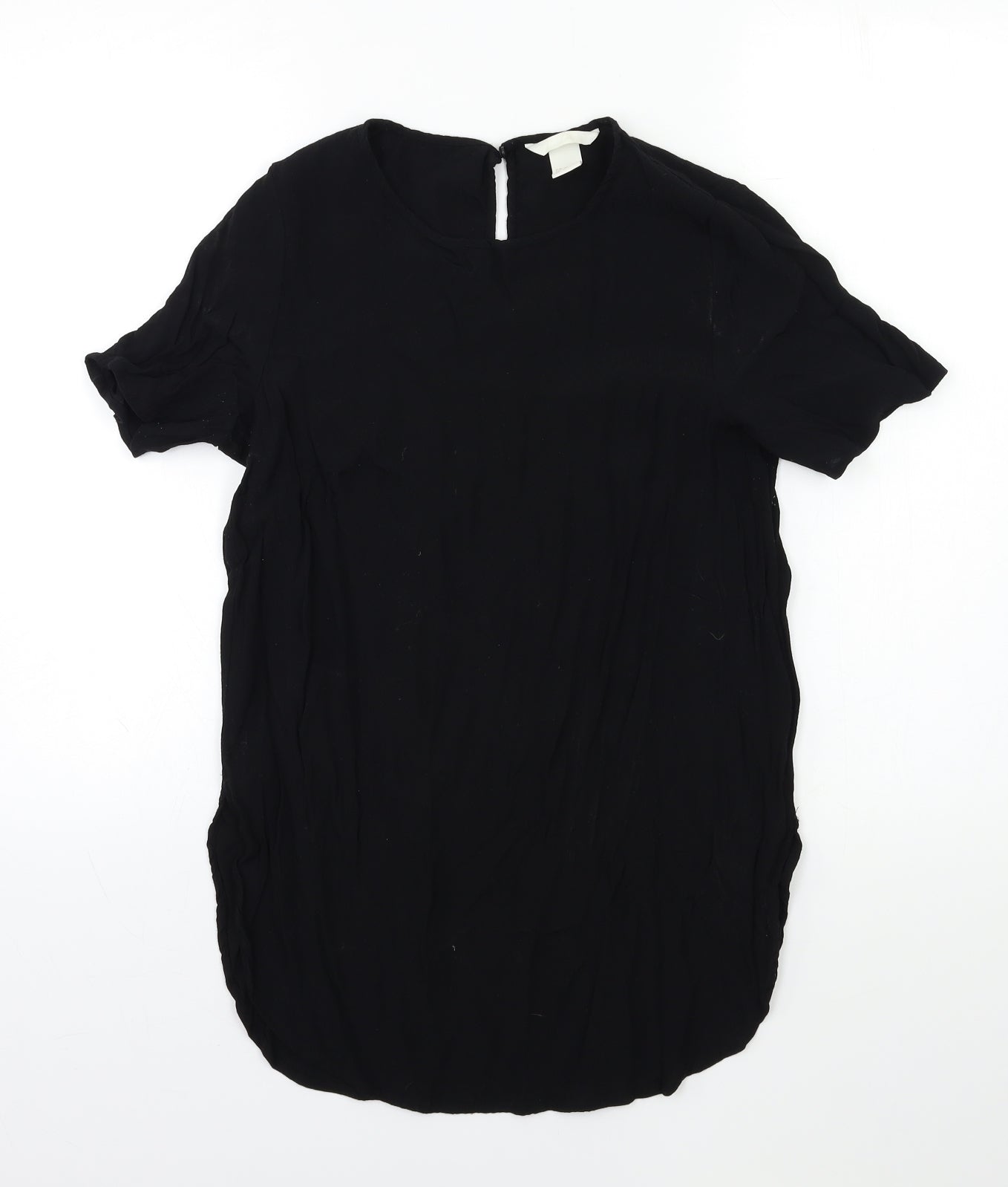 Womens UK Size 8 H&M Black Basic T-Shirt