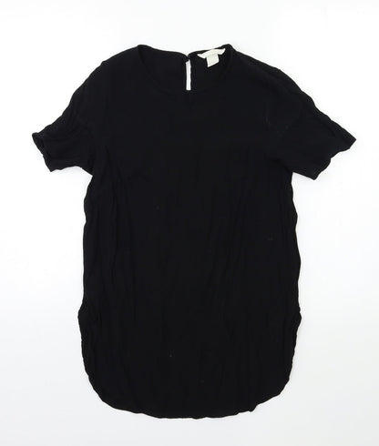 Womens UK Size 8 H&M Black Basic T-Shirt