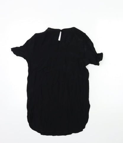 Womens UK Size 8 H&M Black Basic T-Shirt