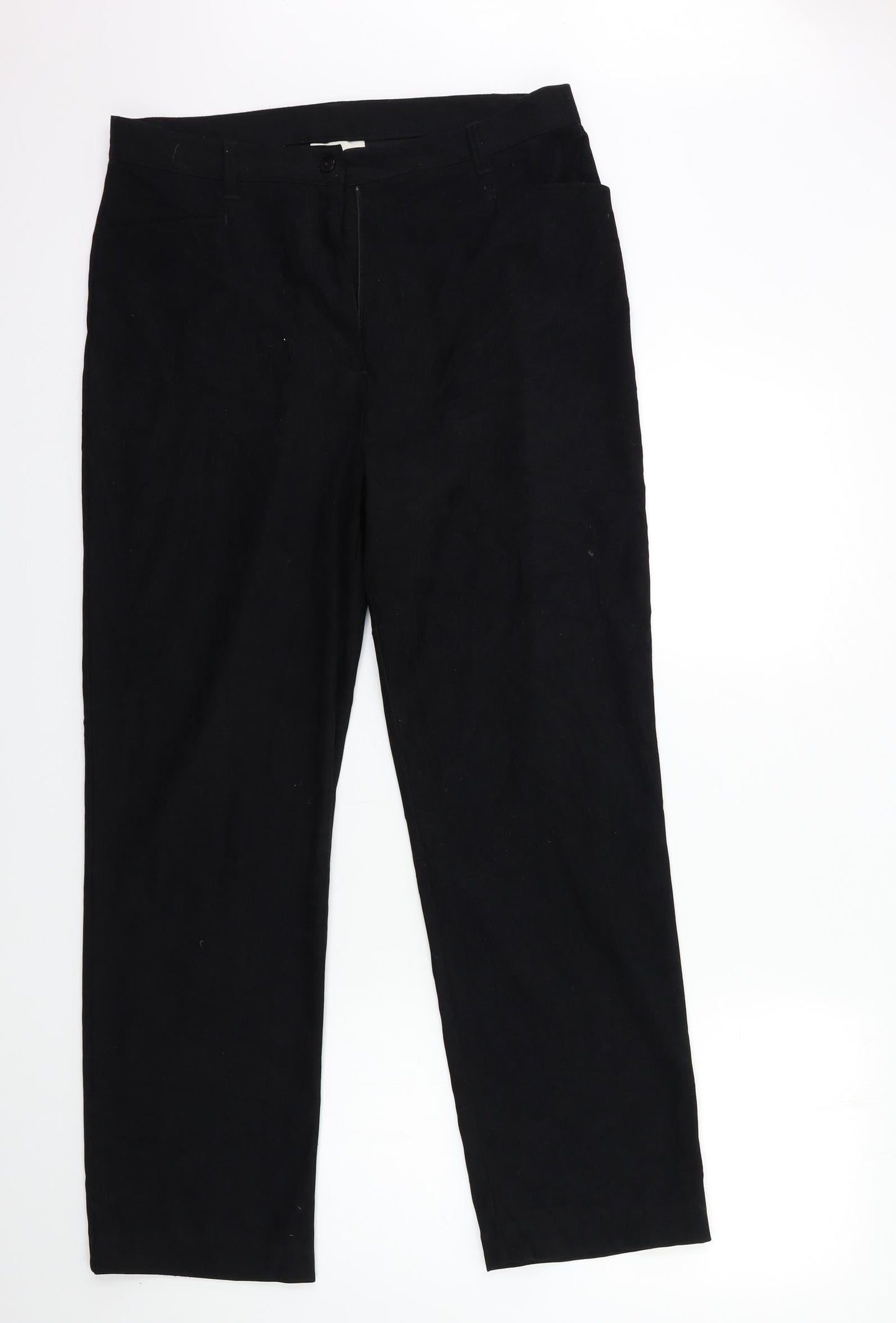 Womens UK Size 18 BHS Regular Fit  Black Trousers