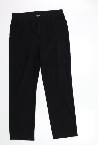 Womens UK Size 18 BHS Regular Fit  Black Trousers